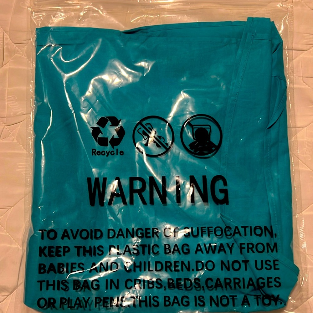 Nvelop Teal and White Swimsuit Coverup with Sun Protection Size Medium